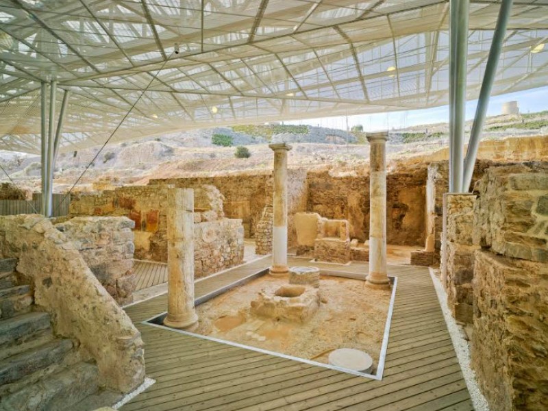 The Roman Forum District museum in the Molinete archaeological park in Cartagena