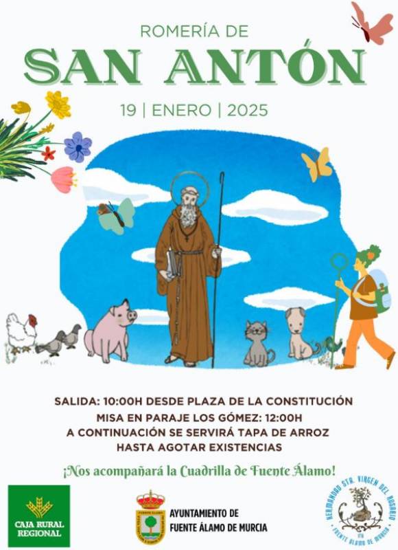 January 19 Get your pets blessed at the San Antón fiestas in Fuente Álamo