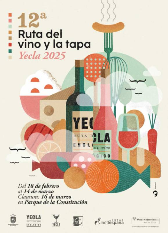 February 18 to March 16 Tapas and Wine Route in Yecla