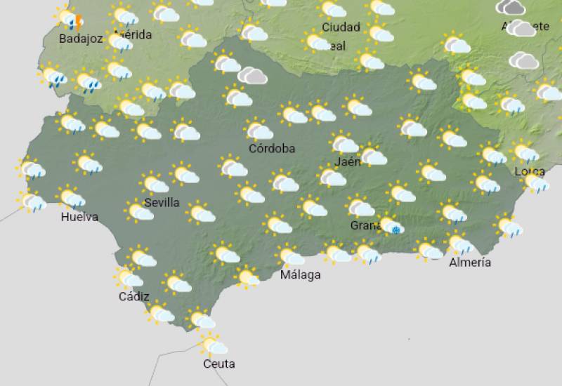 Andalucía weekend weather forecast March 13-16: Rainy start with improving conditions