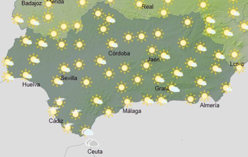 Andalucía weekend weather forecast June 26-29: Highs over 40ºC inland and strong Levante winds in the Strait