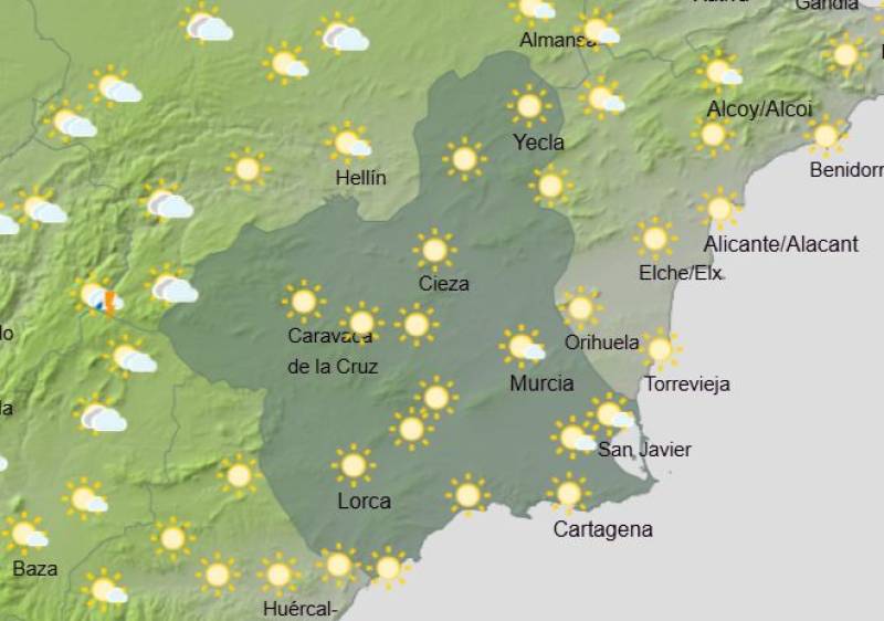 Heatwave continues in Murcia with 39-degree temperatures: Weekly weather forecast June 30-July 3