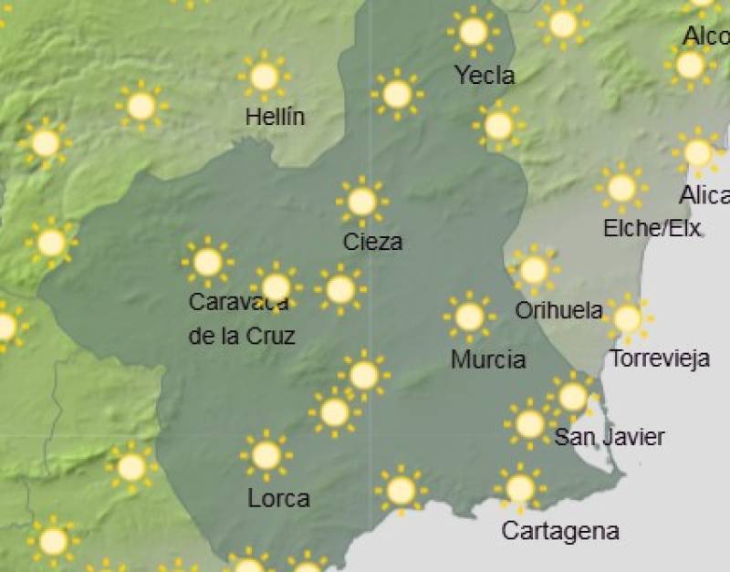 Frosty fingers but toasty sun: Murcia weekend weather forecast November 27-30