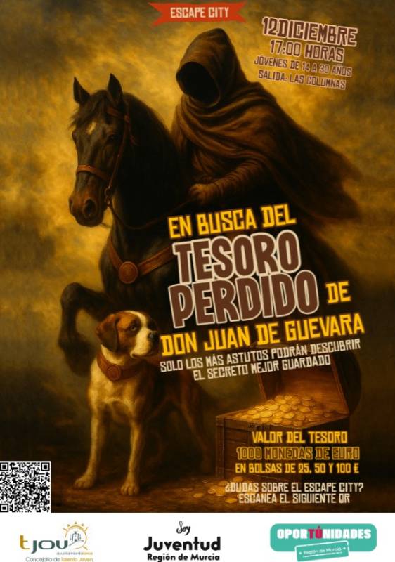 December 12 Treasure hunt with cash prizes for young adults in Lorca!