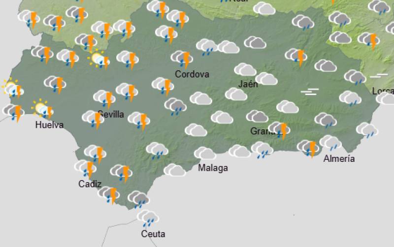 Andalucía weekend weather forecast January 15-18: Cooler, cloudier and some rain 