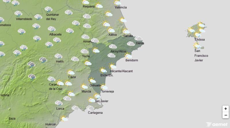 Another unsettled week with strong winds at times: Alicante weather forecast January 26-29