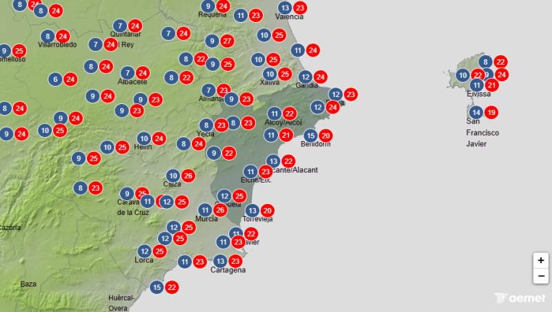 A wet start to the week before the sun returns: Alicante weather April 13-16