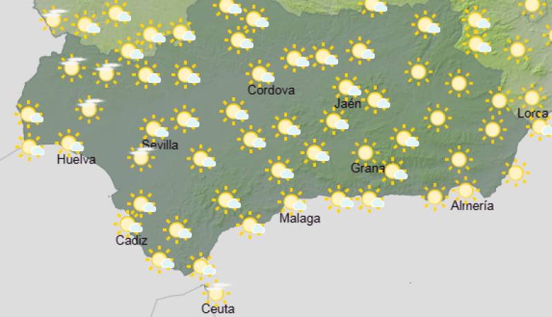 Andalucía weekend weather forecast April 16–19: Warm sunshine and a few cloudy spells