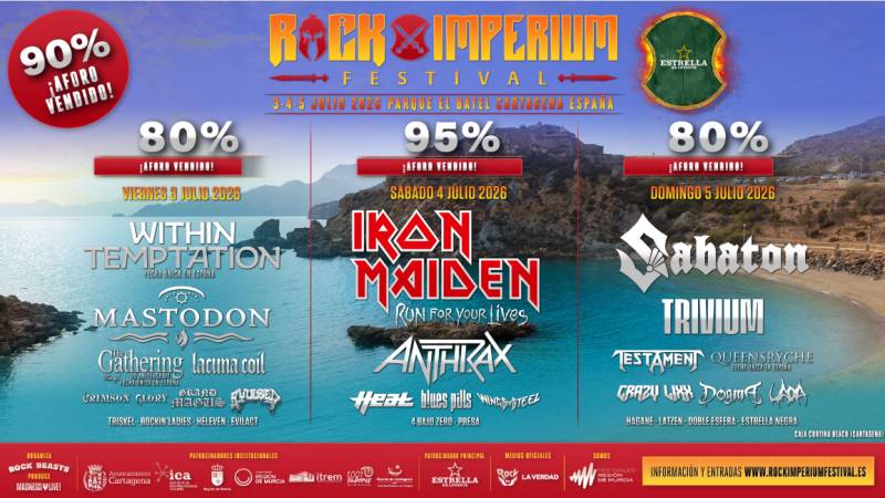 July 3-5 Rock Imperium 2026 is nearly sold out and Cartagena is ready to rock