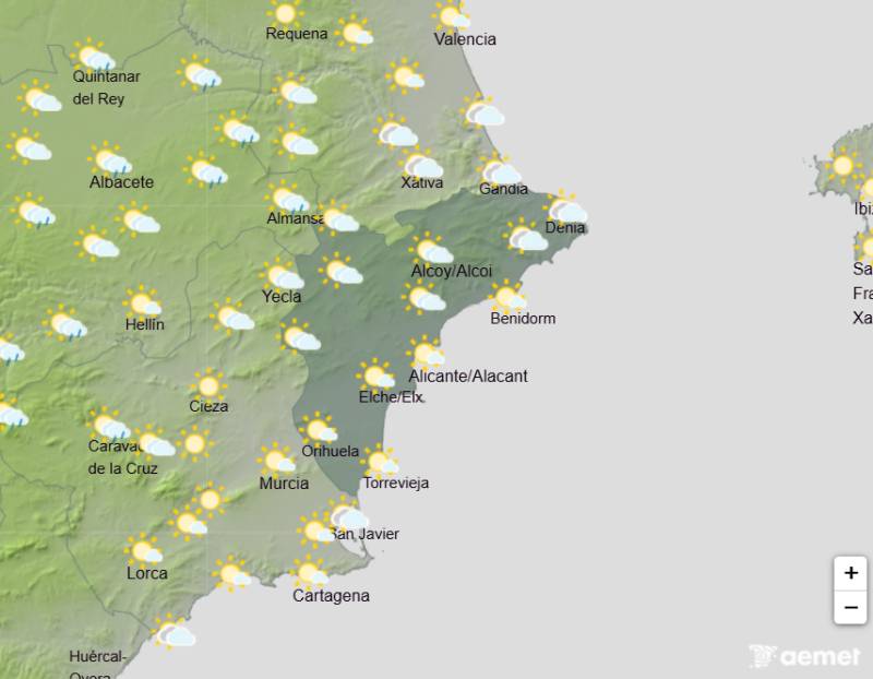 Alicante weather forecast June 8-11: Warm and largely sunny with a brief cloudy spell midweek