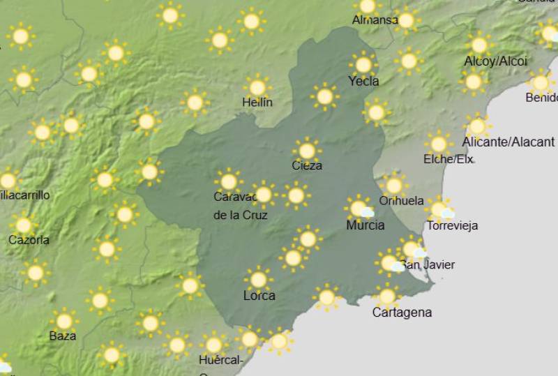Murcia weekend weather forecast June 11-14: Hot and sunny spell continues