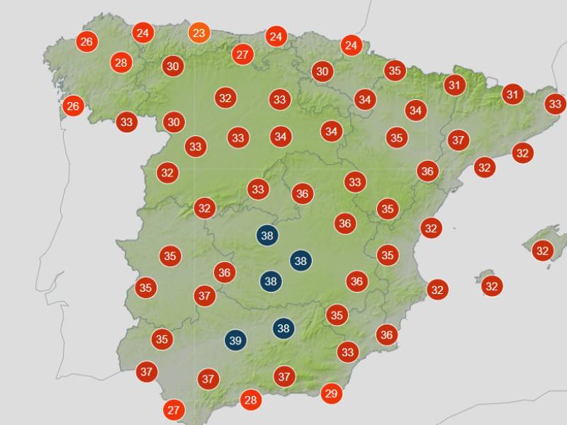 Spain weather forecast for August 6-9: Sun, heat and the risk of storms