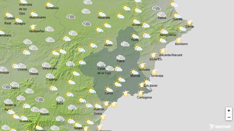 Murcia weather September 28-October 1: Cloud and showers return