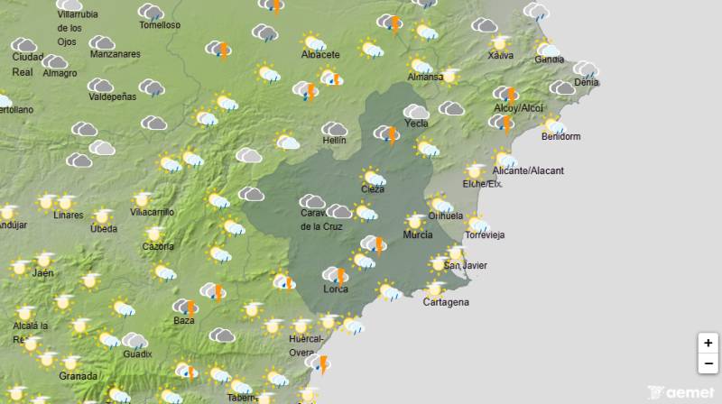 Murcia weekend weather October 1-4: Heavy rain and storms bring cooler temperatures