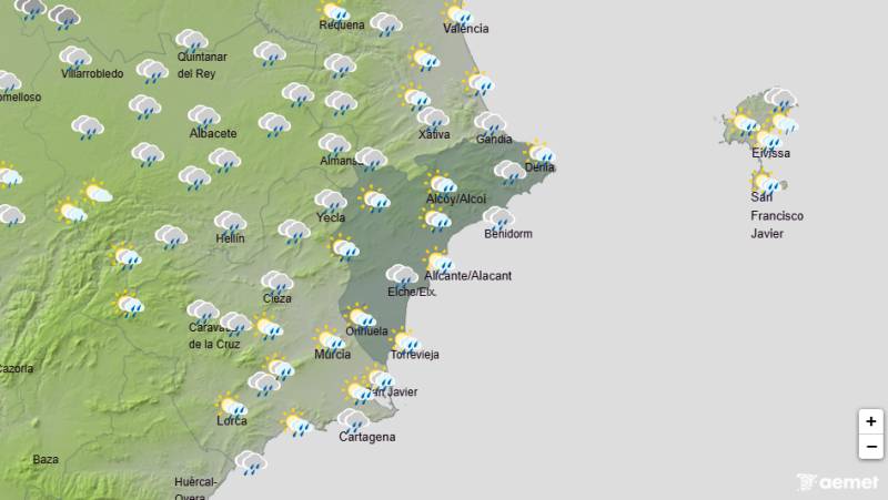Alicante weekend weather forecast October 15-18: Torrential rain possible as storms hit this weekend