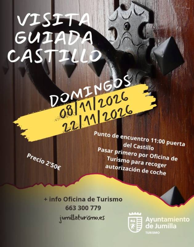 November 22 Guided tour of the castle of Jumilla